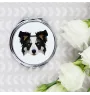 Border Collie - Spiegel mit Foto und geometrischem Aufdruck der Marke Art-Dog