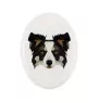 Border Collie - a plate with a geometric design and the brand name Art-Dog