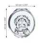 Bolonka - miroir de poche avec chien, miroir personnalisé pour sac à main, miroir compact avec impression de la marque Art-Dog