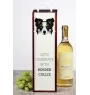 Border Collie - geometrische Box mit einem Bild und Schriftzug für Wein der Marke Art-Dog