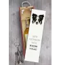 Border Collie - geometrische Box mit einem Bild und Schriftzug für Wein der Marke Art-Dog