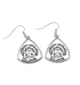 Bolonka, Russian Tsvetnaya Bolonka - dog earrings, hanging earrings with a picture, personalized jewelry with Art-Dog brand print