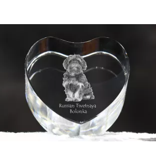 Bolonka serce kryształowe z psem Art-Dog