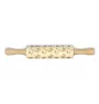 Bolonka, Russian Tsvetnaya Bolonka - small rolling pin with a dog, patterned dough roller, gadget for ceramicists from the Art-Dog brand