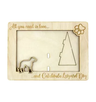 Catahoula Leopard Dog, Catahoula Cur - Fotorahmen, gravierter Holzrahmen, ein schönes Gadget für den Hundeliebhaber von Art-Dog