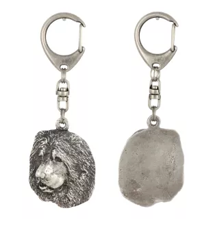 Berger du Caucase - Porte-clés argenté avec chien, décoration de sac à main, pendentif de sac à dos par la marque Art-Dog