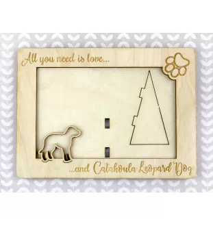 Catahoula Leopard Dog, Catahoula Cur - Fotorahmen, gravierter Holzrahmen, ein schönes Gadget für den Hundeliebhaber von Art-Dog