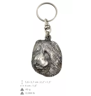 Kaukasischer Schäferhund, Kaukasischer Owtscharka - Versilberte Hund Anhänger, Handtasche Dekoration, Rucksack-Anhänger von Art-Dog Marke