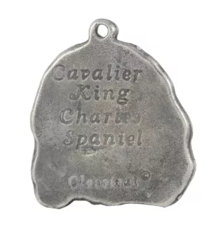 Cavalier King Charles Spaniel - Silver-plated key ring with dog, handbag decoration, backpack pendant by Art-Dog brand
