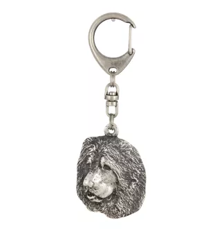 Berger du Caucase - Porte-clés argenté avec un chien dans une boîte cadeau, décoration de sac à main, pendentif de sac à dos par la marque Art-Dog