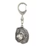 Caucasian Shepherd Dog, Caucasian Ovcharka - Silver-plated key ring with a dog in a gift box, handbag decoration, backpack pendant by Art-Dog brand