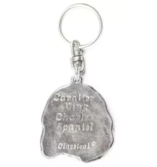 Cavalier King Charles Spaniel - Silver-plated dog pendant, handbag decoration, backpack pendant by Art-Dog brand