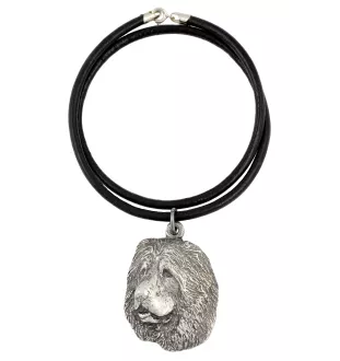 Kaukasischer Schäferhund, Kaukasischer Owtscharka - Halskette mit Hund, versilberter Anhänger für Hundefans, einzigartiger Schmuck der Marke Art-Dog