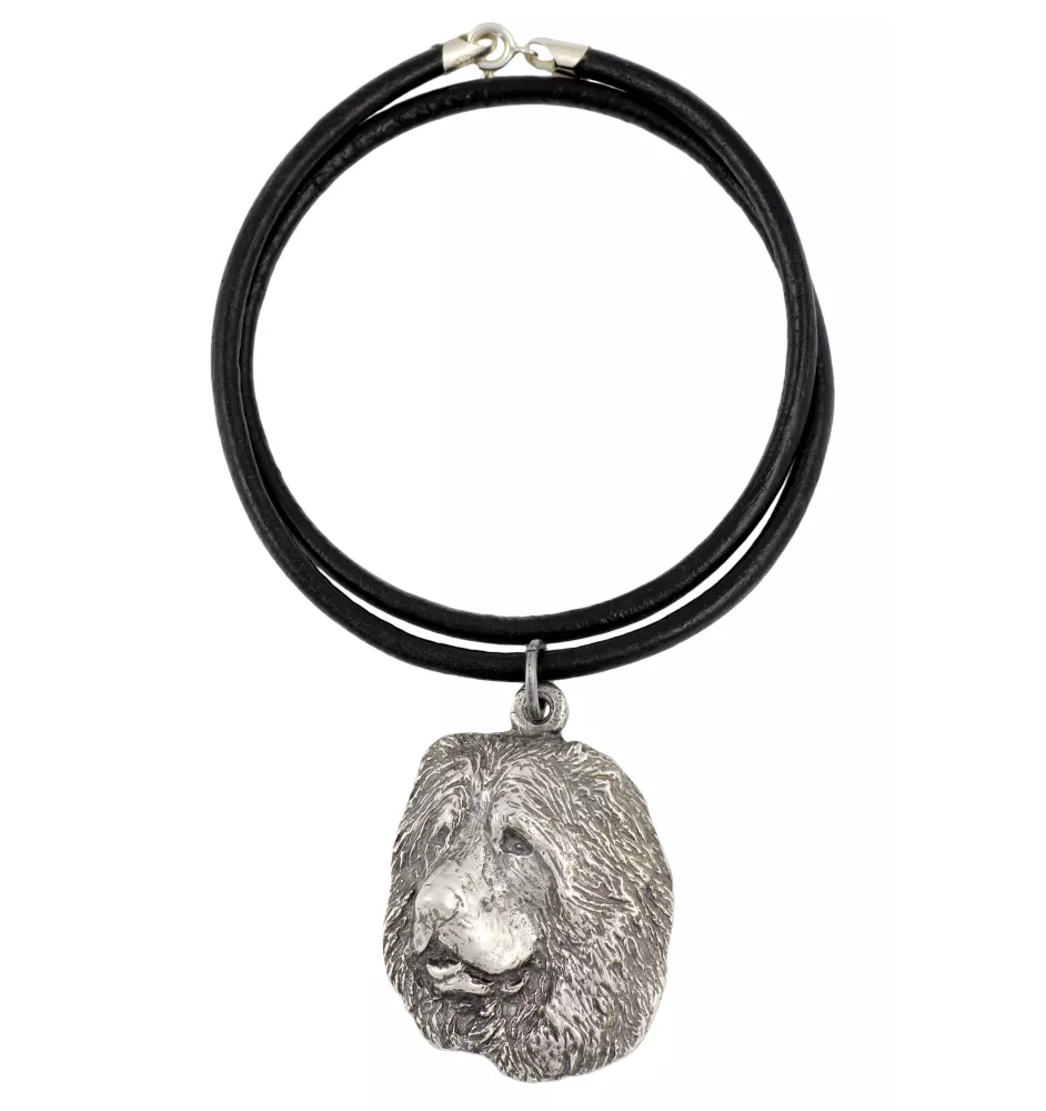 Kaukasischer Schäferhund, Kaukasischer Owtscharka - Halskette mit Hund, versilberter Anhänger für Hundefans, einzigartiger Schmuck der Marke Art-Dog