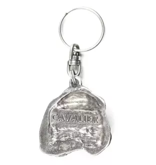 Cavalier King Charles Spaniel I - Silver-plated dog pendant, handbag decoration, backpack pendant by Art-Dog brand