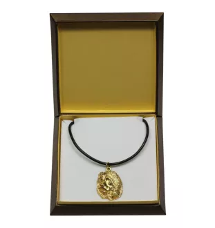 Berger du Caucase - Collier de chien dans une boîte cadeau, pendentif plaqué or pour les fans de chiens, bijoux remarquables par Art-Dog