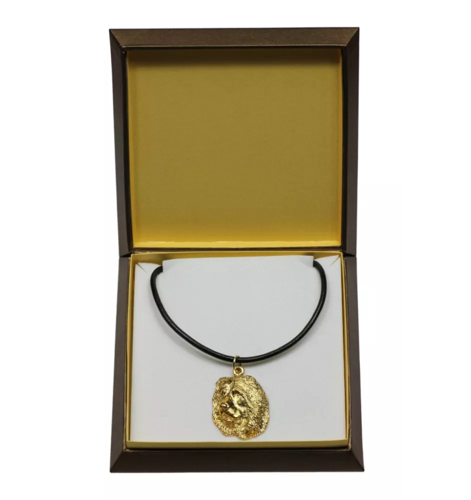 Berger du Caucase - Collier de chien dans une boîte cadeau, pendentif plaqué or pour les fans de chiens, bijoux remarquables par Art-Dog