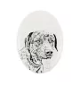 Catahoula Leopard Dog, Catahoula Cur - Gedenktafel mit einem Foto eines Hundes, Grabplatte mit Druck, personalisierte ovale Platte der Marke Art-Dog