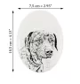 Chien léopard catahoula, Catahoula Leopard Dog - une plaque commémorative avec une photo de chien, une plaque funéraire avec une impression, une plaque ovale personnalisée de la marque Art-Dog