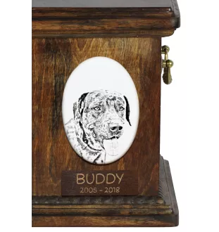 Catahoula Leopard Dog, Catahoula Cur - commemorative plaque with a photo of a dog, tombstone with a print, personalized oval plaque from the Art-Dog brand