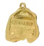 Cavalier King Charles Spaniel I - Gilded key ring with dog in gift box, handbag decoration, luxury accessory by Art-Dog brand