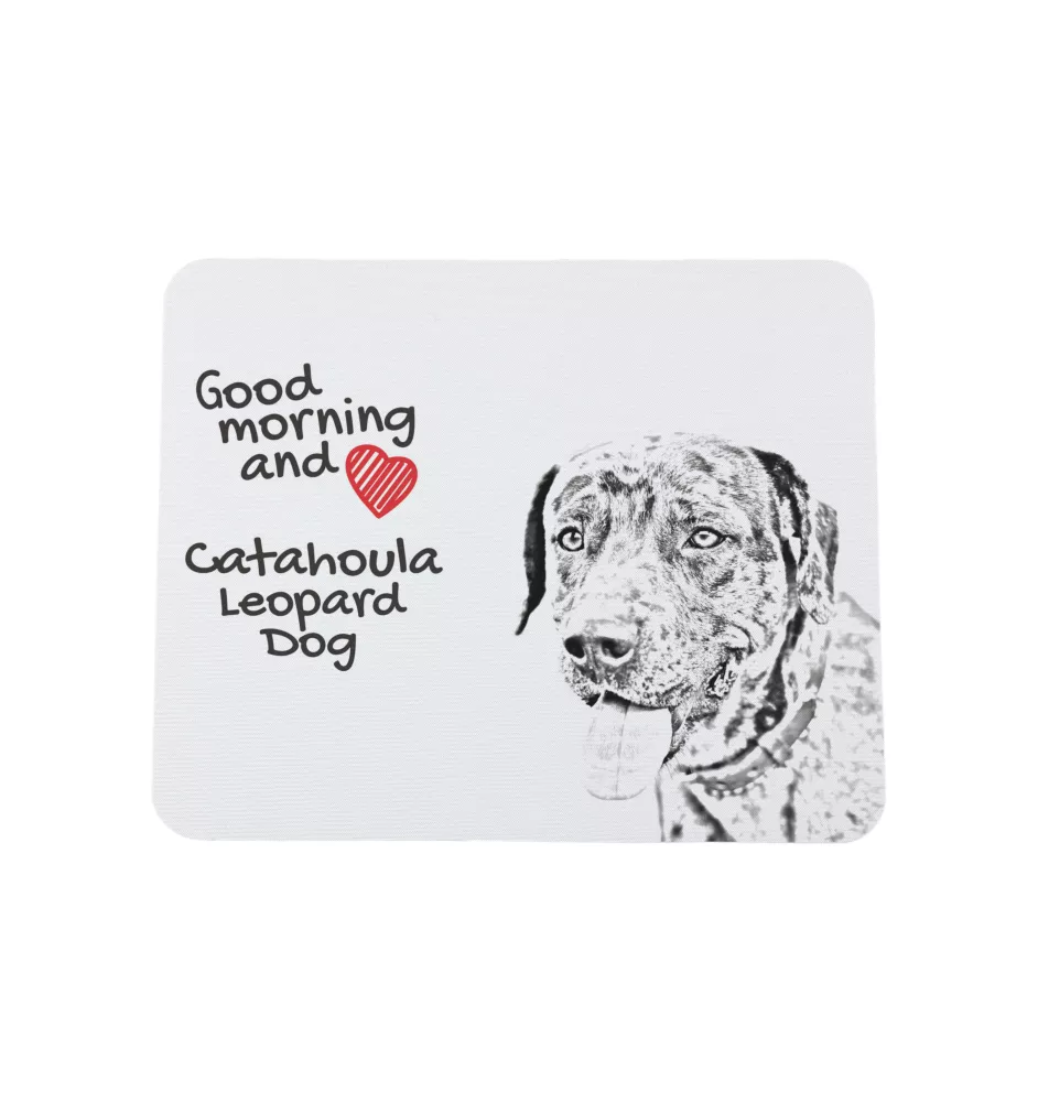 Catahoula Leopard Dog, Catahoula Cur - mouse pad with print, personalized dog-themed mouse pad, unique gadget for an office worker by Art-Dog brand