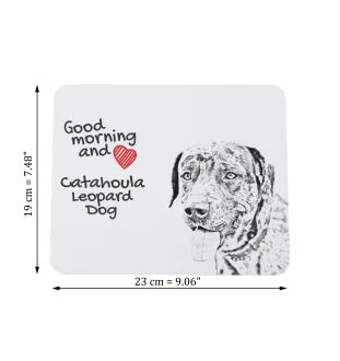 Catahoula Leopard Dog, Catahoula Cur - mouse pad with print, personalized dog-themed mouse pad, unique gadget for an office worker by Art-Dog brand