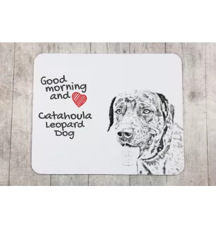 Catahoula Leopard Dog, Catahoula Cur - mouse pad with print, personalized dog-themed mouse pad, unique gadget for an office worker by Art-Dog brand