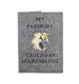 Caucasian Shepherd Dog, Caucasian Ovcharka - Dog passport case, document case, gift for the traveller from the Art-Dog brand