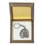Cavalier King Charles Spaniel - Porte-clés argenté avec un chien dans une boîte cadeau, décoration de sac à main, pendentif de sac à dos par la marque Art-Dog