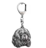 Cavalier King Charles Spaniel - Porte-clés argenté avec un chien dans une boîte cadeau, décoration de sac à main, pendentif de sac à dos par la marque Art-Dog