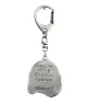 Cavalier King Charles Spaniel - Porte-clés argenté avec un chien dans une boîte cadeau, décoration de sac à main, pendentif de sac à dos par la marque Art-Dog