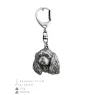 Cavalier King Charles Spaniel I - Versilberter Schlüsselanhänger mit Hund in einer Geschenkbox, Handtaschenschmuck, Rucksackanhänger der Marke Art-Dog