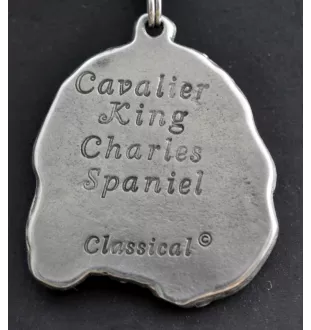 Cavalier King Charles Spaniel - collier avec un chien, pendentif en plaqué argent pour les fans de chiens, bijoux uniques de la marque Art-Dog