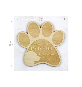 Berger du Caucase - Sous-verre mug, sous-verre gravé avec chien, cadeau pour amoureux des chiens par la marque Art-Dog