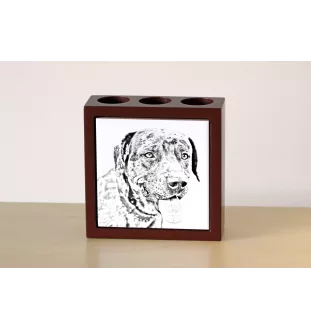 Catahoula Leopard Dog, Catahoula Cur - pen holder with a dog, desk organizer with a print, personalized desk decoration from the Art-Dog brand.