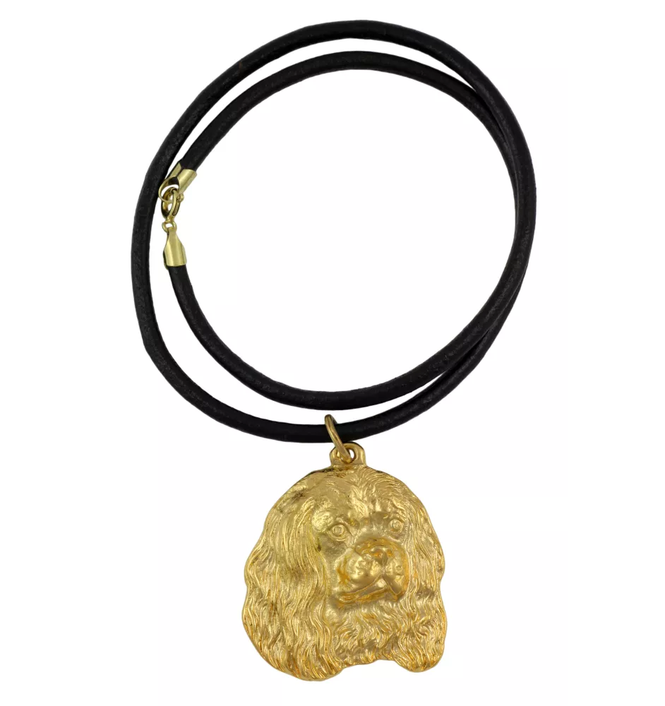 Cavalier King Charles Spaniel - Collier pour chien, pendentif plaqué or pour fan de chien, bijoux uniques de la marque Art-Dog