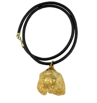 Cavalier King Charles Spaniel I - Dog necklace, gold-plated pendant for dog fan, unique jewellery by Art-Dog brand