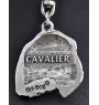 Cavalier King Charles Spaniel I - Collier de chien dans une boîte cadeau, médaillon argenté pour fan de chien, pendentif remarquable de la marque Art-Dog