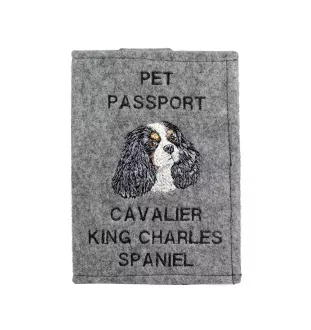 Cavalier King Charles Spaniel - Porte passeport pour chien, porte document, cadeau pour le voyageur de la marque Art-Dog