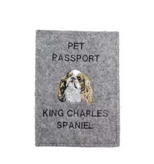 Cavalier King Charles Spaniel I - Dog passport case, document case, gift for the traveller from the Art-Dog brand