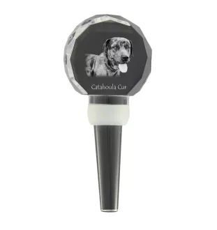Catahoula Leopard Dog, Catahoula Cur - Crystal bottle stopper, unique wine stopper with photo, personalised gift for sommelier by Art-Dog brand