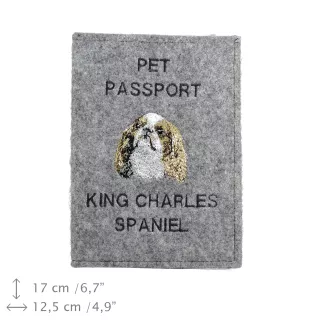 Cavalier King Charles Spaniel I - Dog passport case, document case, gift for the traveller from the Art-Dog brand