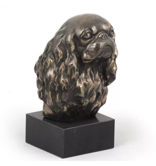 Cavalier King Charles Spaniel - Dog statue, bust on stone base, sculpture, trophy for dog show by Art-Dog brand