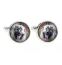 Caucasian Shepherd Dog, Caucasian Ovcharka - cufflinks and tie with your photo, a suit decoration, men's jewelry from the Art-Dog brand.