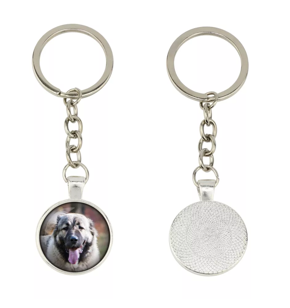 Caucasian Shepherd Dog, Caucasian Ovcharka - keychain in a box, own photo, keychain pendant from Art-Dog brand