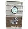 Chien léopard catahoula, Catahoula Leopard Dog - une horloge en verre avec une photo, une photo de chien dans un cristal, une horloge de bureau personnalisée de la marque Art-Dog