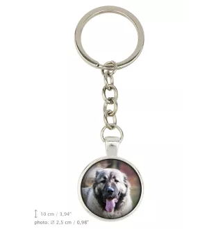 Caucasian Shepherd Dog, Caucasian Ovcharka - keychain in a box, own photo, keychain pendant from Art-Dog brand