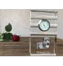 Catahoula Leopard Dog, Catahoula Cur - glass clock with a photo, photo of a dog in crystal, personalized standing office clock by Art-Dog brand