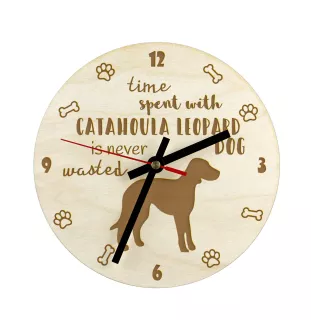 Catahoula Leopard Dog, Catahoula Cur - clock with a dog, wooden clock, wall clock for dog lovers, clock for desk and shelf, Art-Dog